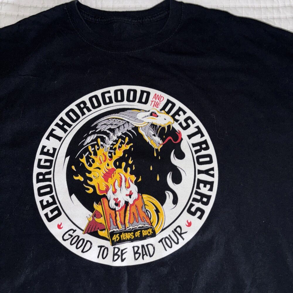 George Thorogood & Destroyer Good to Be Bad Tour Concert Tee XL GREAT GRAPHICS